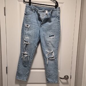 H&M Distressed Light Blue Jeans